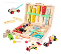 Comprar Juego De Herramientas Madera Construcción Educativo Maleta