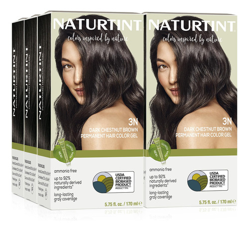 Naturtint Tinte Permanente Para El Cabello, 3n Castano Oscur