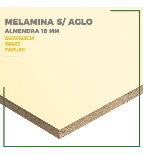 Placa Madera Aglomerado 18 Mm 275 X 183 Mm Almendra Faplac