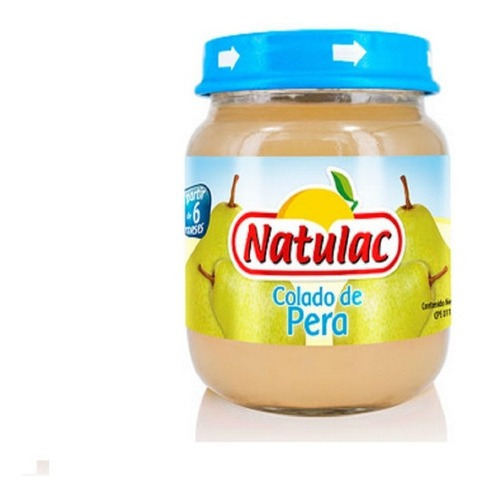 Compota Sabor A Pera 113 Gr Colado Natulac 6 Unidades