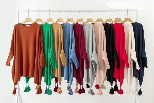 Poliponcho En Cashemire, En Todas Las Tallas Y En 10 Colores