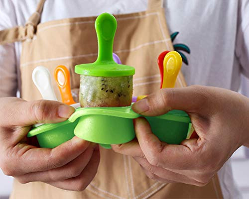 Molde Popsicle Silicona Mini, 7 Cavidades, Palitos Plsticos
