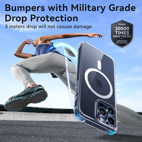Cubo Magnético Para iPhone 15 Pro, Protección Grado Militar