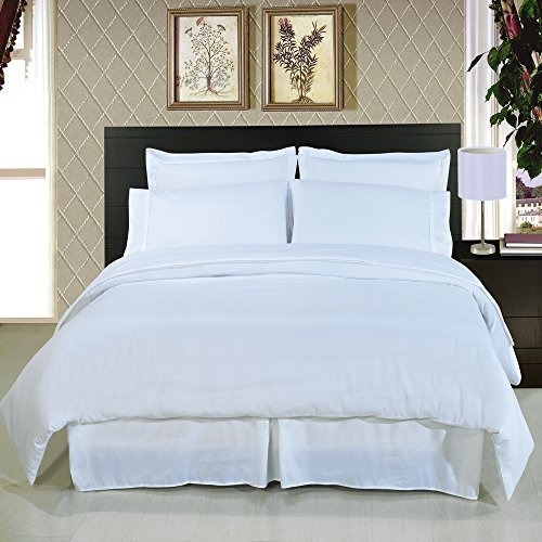 De Royal Hotel 8pc King Size Bed-in-a-bag Blanco Sólido 
