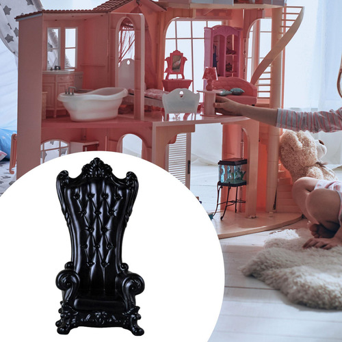Modelo De Sofá Para Casa De Muñecas 1:12, Dioramas Negro
