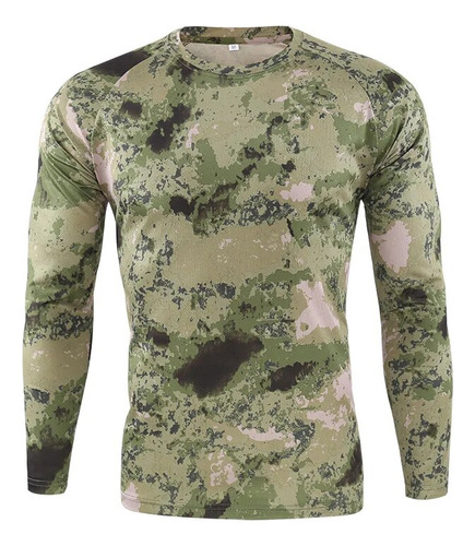 Camiseta Deportiva De Camuflaje De Secado Rápido Para Hombre