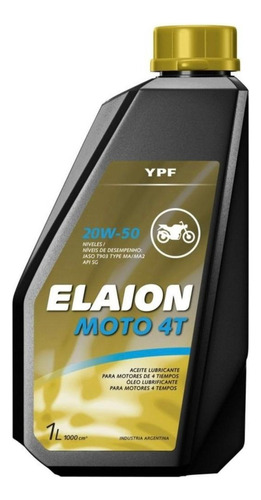 Aceite Ypf Elaion Moto 4t 20w-50 (motos Y Cuatriciclos)