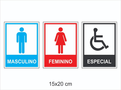 Imagem 1 de 4 de Kit Placas Para Banheiro 20 Unidades De Cada Atacado