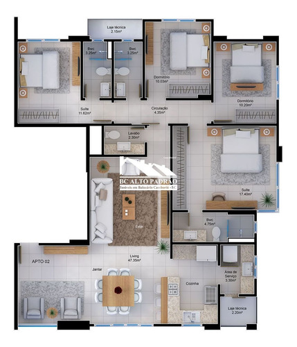 Imagem 2 de 9 de Apartamento No Edifício Solar Di Siena Em Balneário Camboriú - 3552