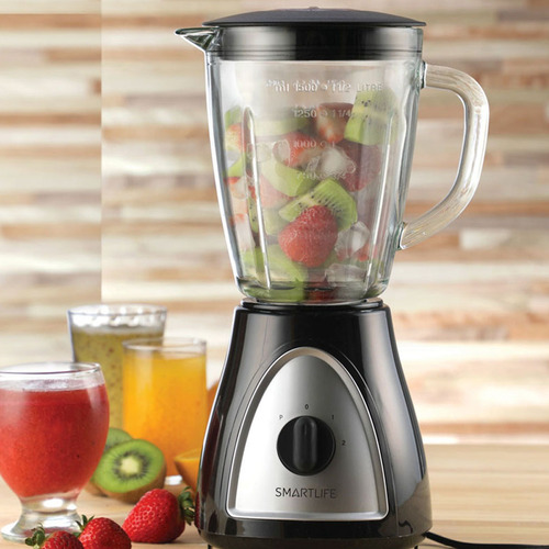 Imagen 10 de 10 de Licuadora Smartlife SL-BL1008 1.5 L - Negro - 220V - 240V - Vidrio