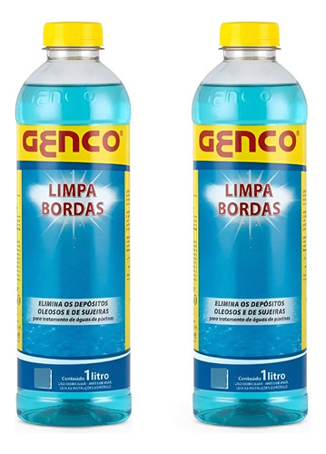 Kit 2 Unidades Genco Limpa Bordas Para Piscinas 1l