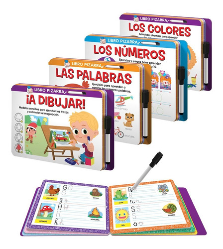 Colección Libros Pizarra C/ Actividades Lúdicas Y Educativas