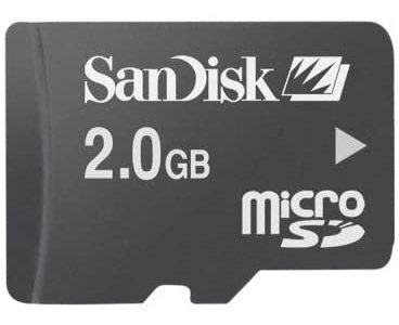 Tarjeta De Memoria Sandisk Micro Sd 2gb + Adaptador Sd