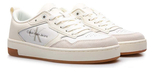 Zapatilla Basket Cupsole Low Crema Mujer Calvin Klein