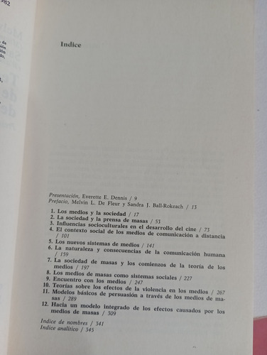 Teorías De La Comunicación De Masas Melvin De Fleur (Usado)