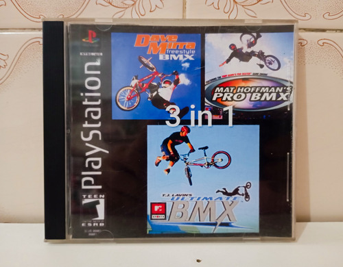 Cd Jogo Ps1 3 In 1 Bmx Dave Mirra/mat Hoffman-original Raro (Usado)