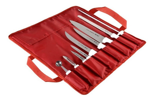 Kit De Cuchillos Estudiantes Y Chef Estuche Tramontina 10 Pc