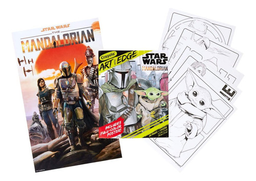 Póster Del Libro Para Colorear Crayola Mandalorian, Baby Yod