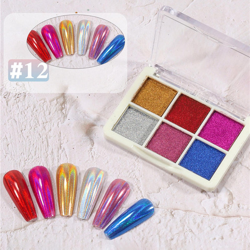 2 Pigmento De Esmalte En Polvo Para Uñas, Polvos
