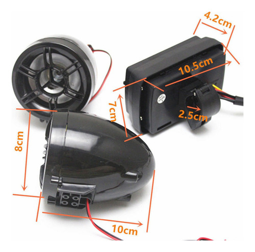 A Kit De Altavoces Estéreo Montaje De Manillar De.