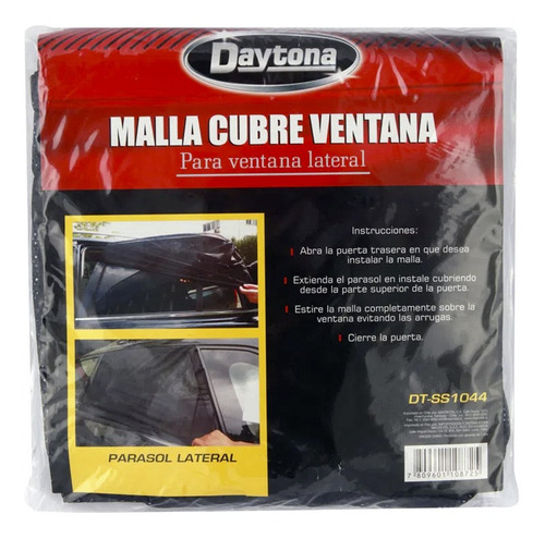Imagen 1 de 1 de Funda Malla Cubre Ventana Daytona Lateral De Auto 2 Uds