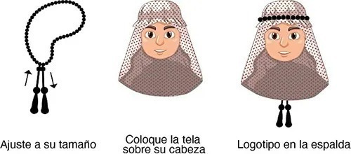 Imagen 4 de 8 de Turbante Mundial De Futbol Qatar Selección Mexicana México