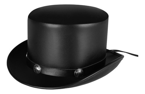 Stovepipe Top Hat Disfraz De Mago Showman De Cuero Talla