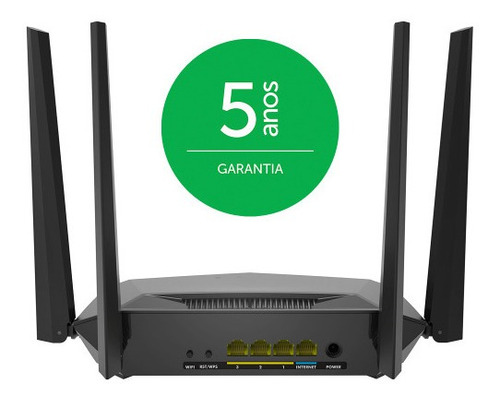 Imagem 5 de 9 de Roteador Intelbras Action Rg1200 Preto 110v/220v 1 Unidade