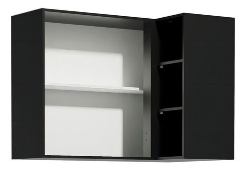 Alacena Gabinete Superior De Esquina Cocina Madesa Reims Nn Color Negro