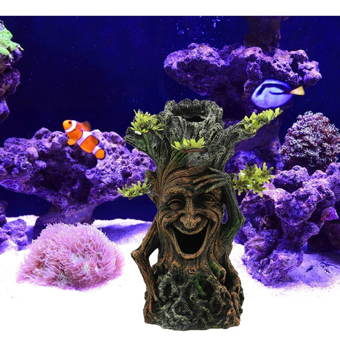 Raíces Decorativas De Tronco De Árbol De Resina Con Cara De