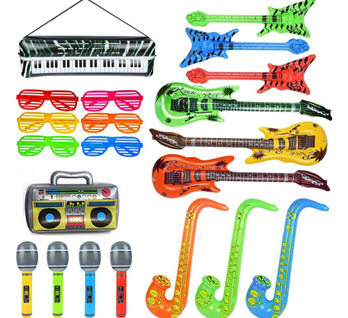 // S 22 Peças De Instrumento Musical Inflável, Conjunto De