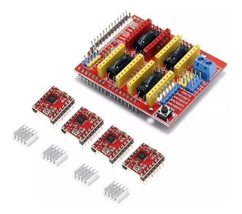 Cnc Shield + 4 Pololu A4988 Drivers Impresora 3d Arduino