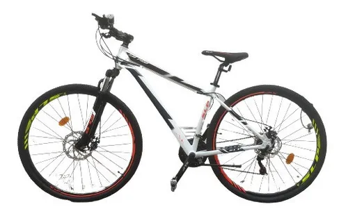 Bicicleta Mtb Slp 50 Pro Alum. R29 T18 Blanco C negro Y Rojo