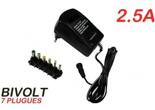 Fonte Universal 3v 4.5v 6v 7.5v 9v 12v 3a 30w 7 Plug Bivolt