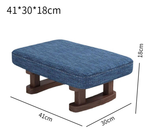 Banco Para Descansar Pies, Asiento Elegante Para Hogar Azul