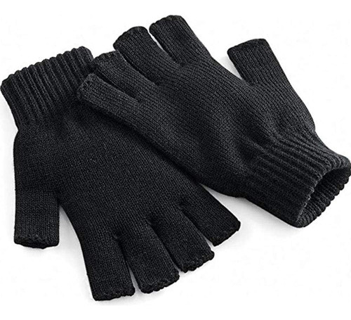 Koimcuiy Unisex Cálido Medio Dedo Guantes De Punto Elásticos