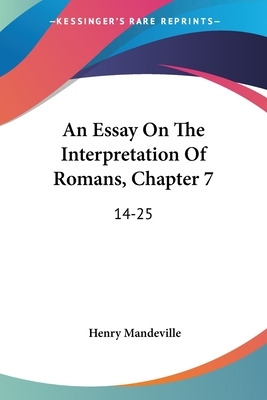Libro An Essay On The Interpretation Of Romans, Chapter 7...
