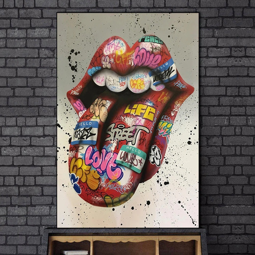  Cuadros-lengua Rolling,decorativo,120x80cm-16k Resolución