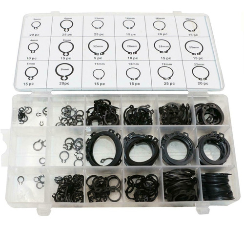 Juego Set Kit Seguros Anillos Seguer 300pcs Eurotech