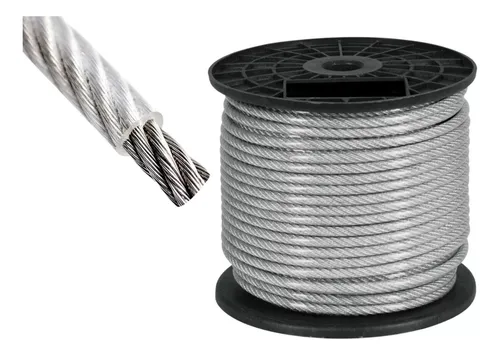 Cable De Acero Galv. Revest Plast 1x7 4 Mm X 100 Mt