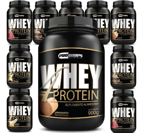 Kit 10 Unidades Whey 4 Protein 900g Pro Corps Sabor Variados