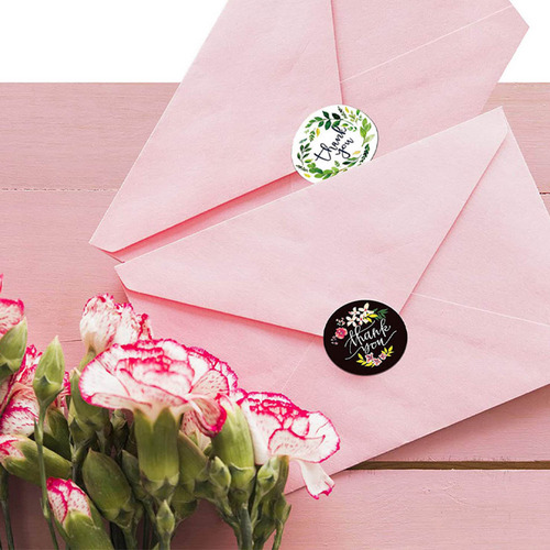 Etiquetas Adhesivas Florales Para Embalaje De Regalos De Cum