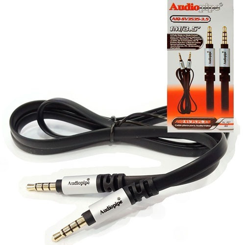 Cable Miniplug 3,5 4 Polos Macho-macho 1 Mt Audiopipe Aiq