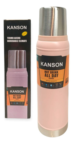 Termo Kanson 1 L Pico Cebador Doble Capa Acero Inoxidable