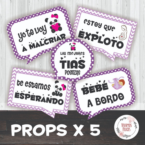 Kit Baby Shower Osita Panda Violeta Lila Nena Bebé