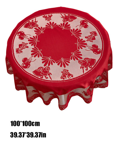 Mantel De Regalo De Navidad W, Mesa Redonda Con Temática Nav