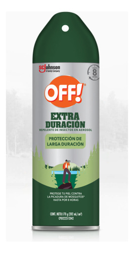 Repelente De Mosquitos En Aerosol Off! Extra Duración Deepwoods 170ml