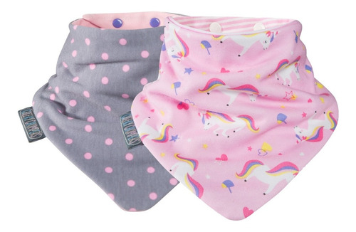 Pack Baberos- Unicorn Love & Polka Dot