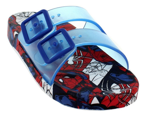 Marvel Spiderman Sandalia Chancla Slide Azul Niño 80739