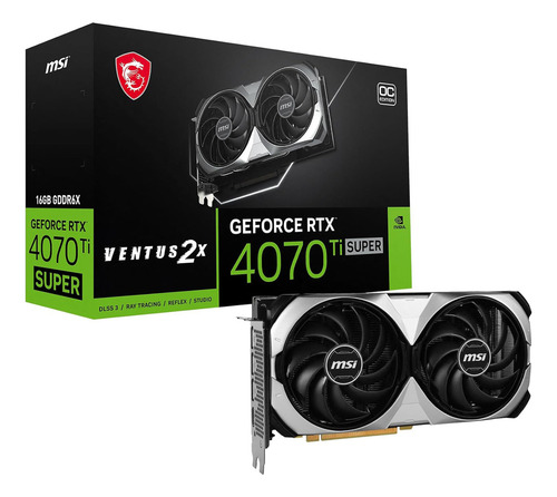 Placa de vídeo Msi Geforce Rtx 4070 Ti Super 16g Ventus 2x Oc 16gb GDDR6x